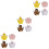 72Pcs Colorful Cake Wrapper Adornments Easy Assemble for 5