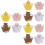 72Pcs Colorful Cake Wrapper Adornments Easy Assemble for 6