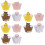72Pcs Colorful Cake Wrapper Adornments Easy Assemble for 7