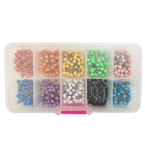 2000Pcs Assorted Round Map Pins for Corkboard and Whiteboard 1