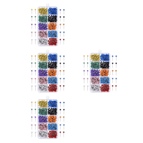 2000Pcs Assorted Round Map Pins for Corkboard and Whiteboard 2