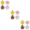 72Pcs Colorful Cake Wrapper Adornments Easy Assemble for 9