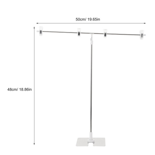 Durable Stainless Steel Multipurpose T-Shaped Poster Rack 2