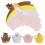 72Pcs Colorful Cake Wrapper Adornments Easy Assemble for 10