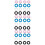 48Pairs Lightweight Silicone Glasses Frame Holders Assorted 8