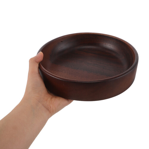 Rustic Brown Wood Serving Bowl Multipurpose Kitchen Fruit Bowl 2