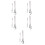 10Pcs Stainless Steel Snail Tong and Fork for 6
