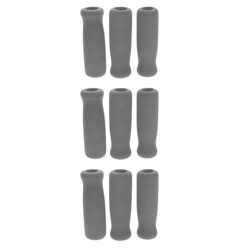9Pcs Replacement Cane Grip Soft Sponge Non-Slip Grey Hand Cushion 2