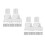 2Sets Durable White Baby Gate Hooks and Brackets for Car Use 3
