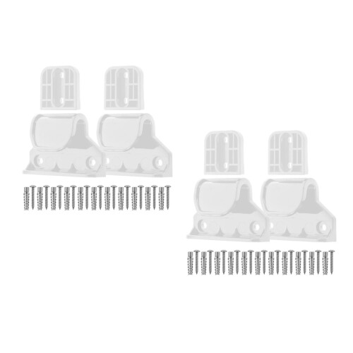 2Sets Durable White Baby Gate Hooks and Brackets for Car Use 2
