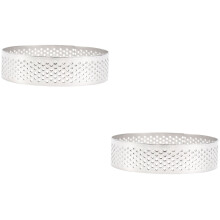 2Stk Backring Rund Aus Mit Antihaftbeschichtung Silber