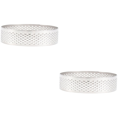 2Stk Backring Rund Aus Mit Antihaftbeschichtung Silber