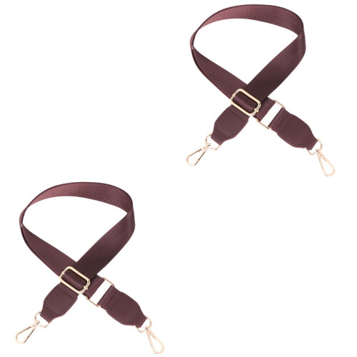 2Pcs Coffee Adjustable Bag Replacement Straps Fashionable Durable Use