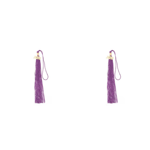 2Pièces Pompons Violet Charm Métal Pour Accessoires