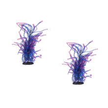 2Pièces Plantes Simulées Résine Stables Décoration Aquarium Colorée