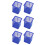 6Stk Robuster Metall Pen Container Blau Ideal Für Stifte 8