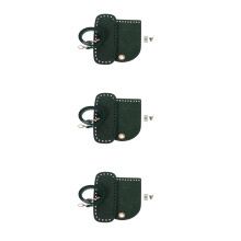 3Pièces Kit Couture Sac Épaule PU Vert DIY Accessoires Variés