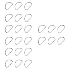 400Pcs Silver Metal D Rings for Crafting Purses, Collars, and Belts
