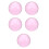 5Pcs Pink Clear Resin Juggling Balls Lightweight Performance 1