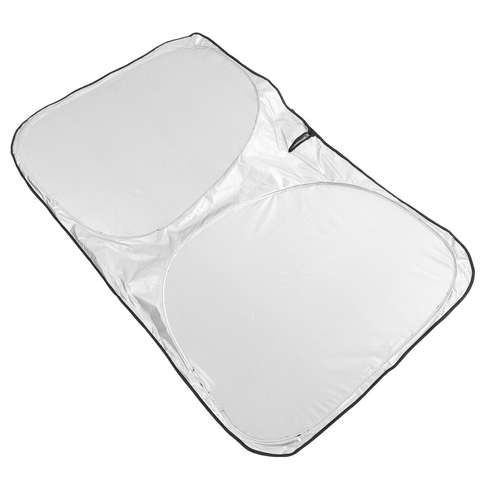 Aluminum Car Sunshade Windshield Cover Heat & Uv Blocker Silver 3722858843215