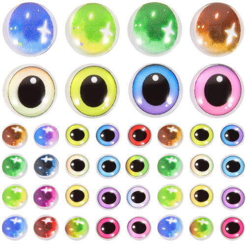 400Pcs Artificial Crystal Doll Eyes for DIY Craft Projects 2