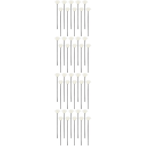 40Pcs Black Pe Diffuser Sticks with Flower for Home Fragrance Aroma