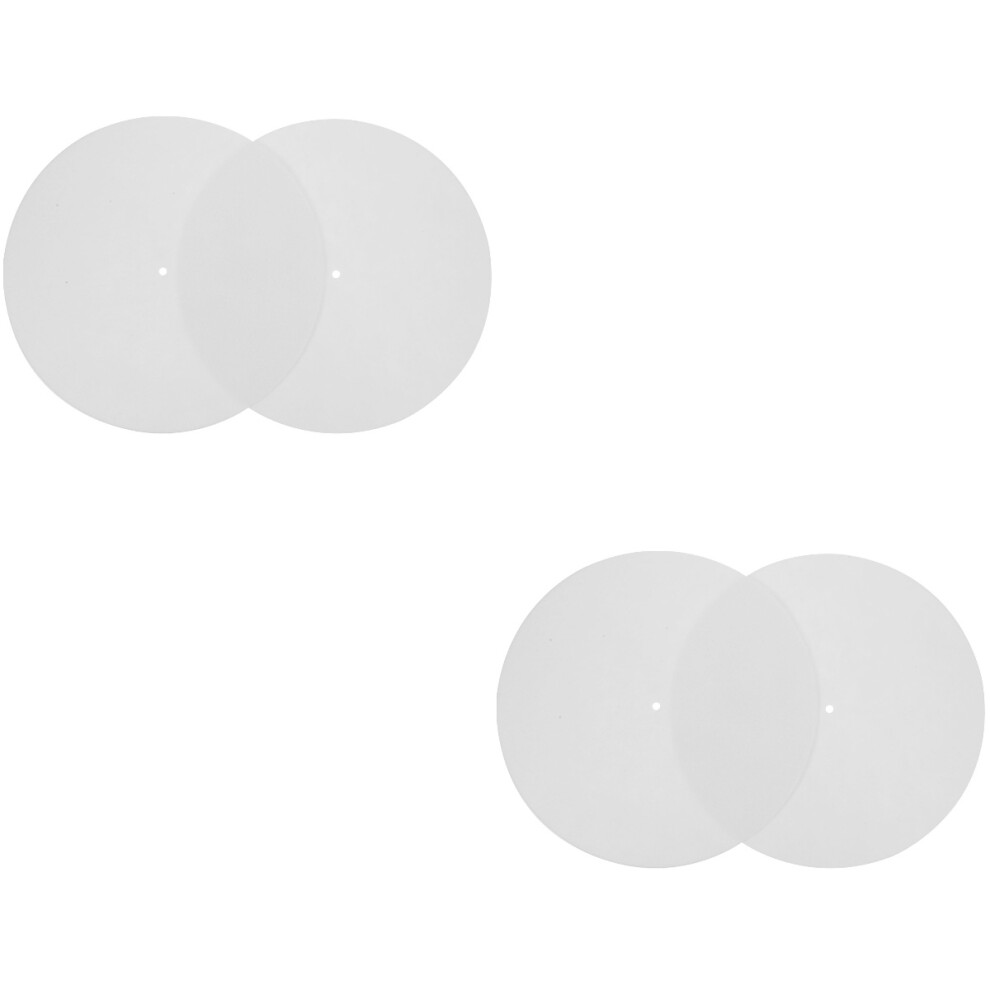 4Pcs Vinyl Recorder Felt Mats Slipmats Turntable Accessories White 3722652239061