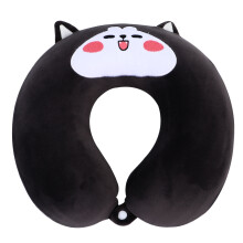 U-Shaped Pillow Travel Neck Pillow Plush Coffee 1pc