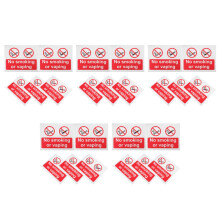 25Pcs Red Fire Door Keep Clear No Smoking Stickers for Public Safety