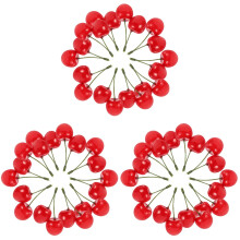 Worgeous 3 Count Tree Artificial Cherry Simulation Fruit Child