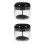 2Sets Black Plastic Denture Case Portable Retainer Carrier for Travel 1