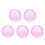 5Pcs Pink Clear Resin Juggling Balls Lightweight Performance 4
