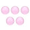 5Pcs Pink Clear Resin Juggling Balls Lightweight Performance 5