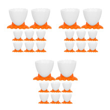 24 Pcs Cute Egg Cups Cartoon Egg Holders For Breakfast