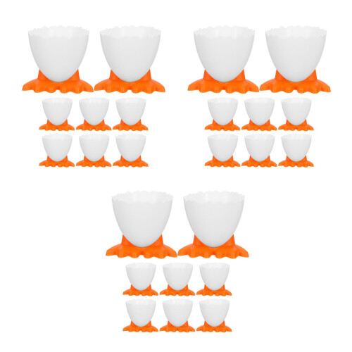 24 Pcs Cute Egg Cups Cartoon Egg Holders For Breakfast