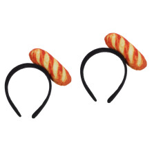 2Pcs Multi Plush Bread Headbands Cosplay Hair Accessories Party Props
