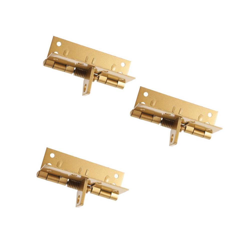 3Pcs Small Golden Door Hinges 90 Positioning Invisible 3721277833814
