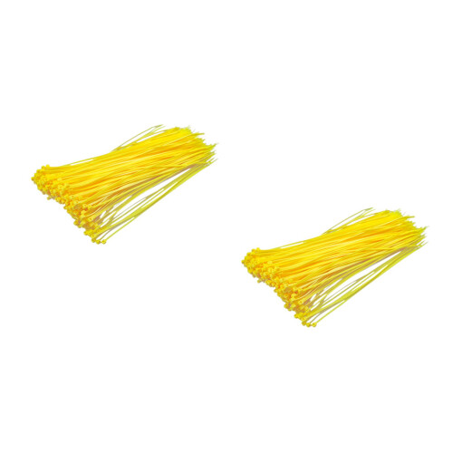 2000Pièces Fixations Câbles Jaunes En Nylon, Arrondis Sécurisés