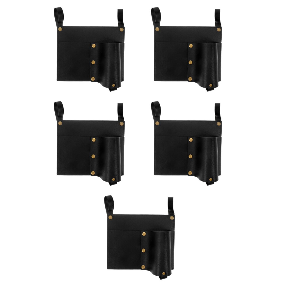 Inoomp 5Pcs Waterproof Pu Outdoor Chair Armrest Organizer With Cup Holder