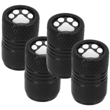 4Pcs Black Aluminum Alloy Car Tire Valve Caps Durable Stem Covers