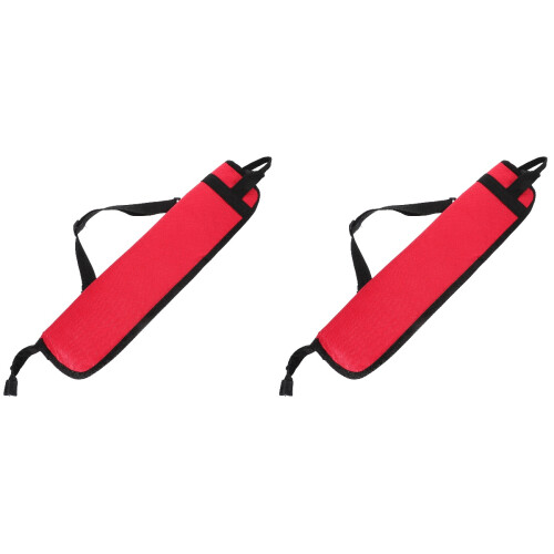 2Pcs Red Drumstick Storage Bag Oxford Material Drum Stick Carry Case 2