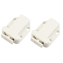 2pcs Cabinet Door Self-Locking Lock White