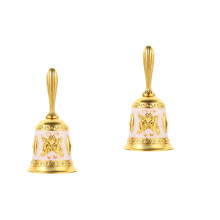 Set Of 2 Jingle Bell Hand Restaurant Service Desktop Ornament