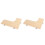 2Pcs Light Yellow Wooden Pet Springboard Platform for Small Animals 1