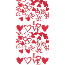 Set Of 2 Decor Valentine'S Day Confetti Bride 3.00x2.60x0.10cm Red