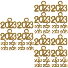300Pcs 2023 Golden Metal Charms for Graduation Jewelry and Crafts