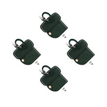 4Pcs Dark Green PU Purse Kit DIY Handbag Making Accessories