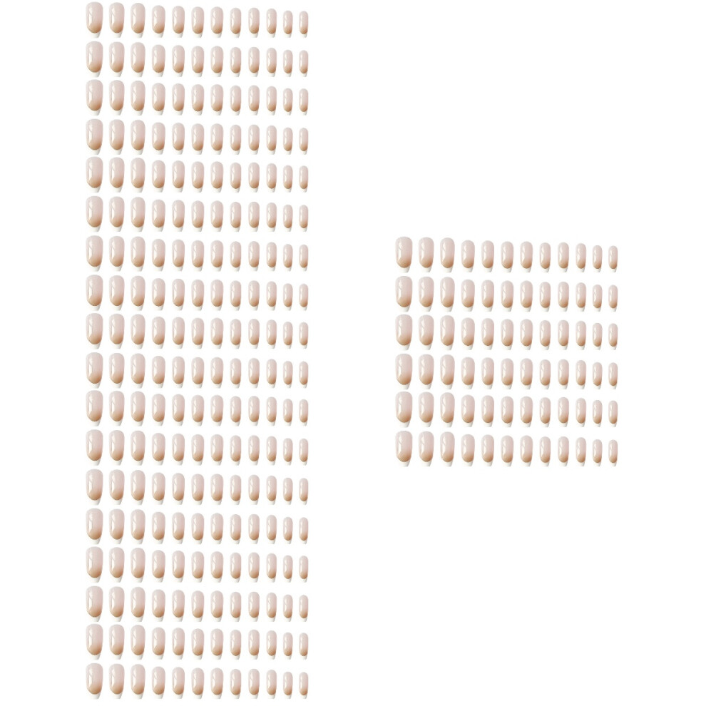 Inoomp 288Pcs Stylish Beige Fake Nails For Women Diy Nail Art
