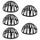 5Pcs Black Hat Support Stands for Display 1
