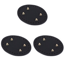 3Pcs Black Durable PU Bag Bottom Shaper Pad for DIY Bag Making